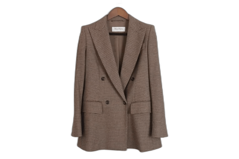 Max Mara MaxMara Ricamo Wool Plaid Blazer Size US M / EU 48-50 / 2 - 1 Thumbnail