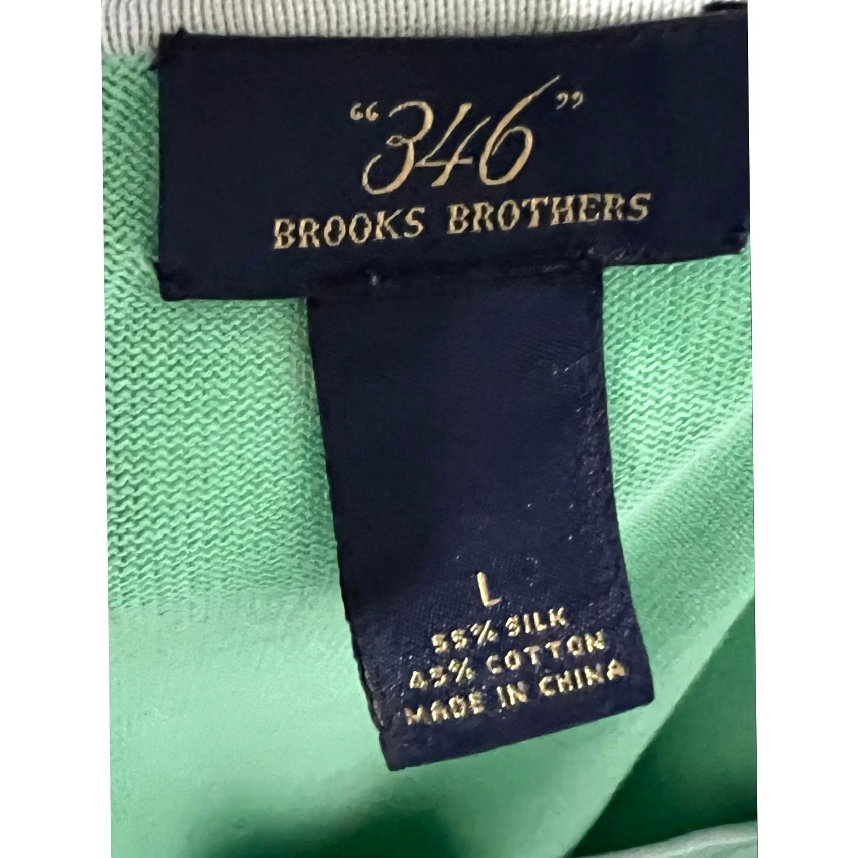 Brooks Brothers Brooks Brothers 345 Women’s Sweater V-Neck 3/4 Sleeve Cotton Silk Green Sz L Pullover Womens Suede? Size L / US 10 / IT 46 - 7 Thumbnail