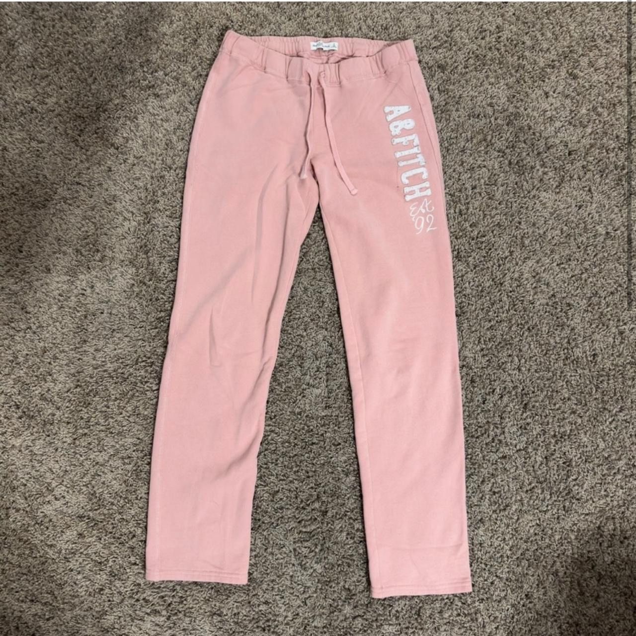 Abercrombie & Fitch × Vintage Y2K Abercrombie & Fitch Pink Straight Leg Sweatpants Size 26" / US 2 / IT 38 - 2 Thumbnail