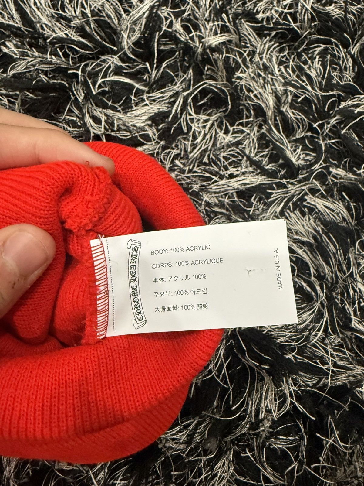 Chrome Hearts Chrome hearts beanie “RED” Size ONE SIZE - 4 Thumbnail