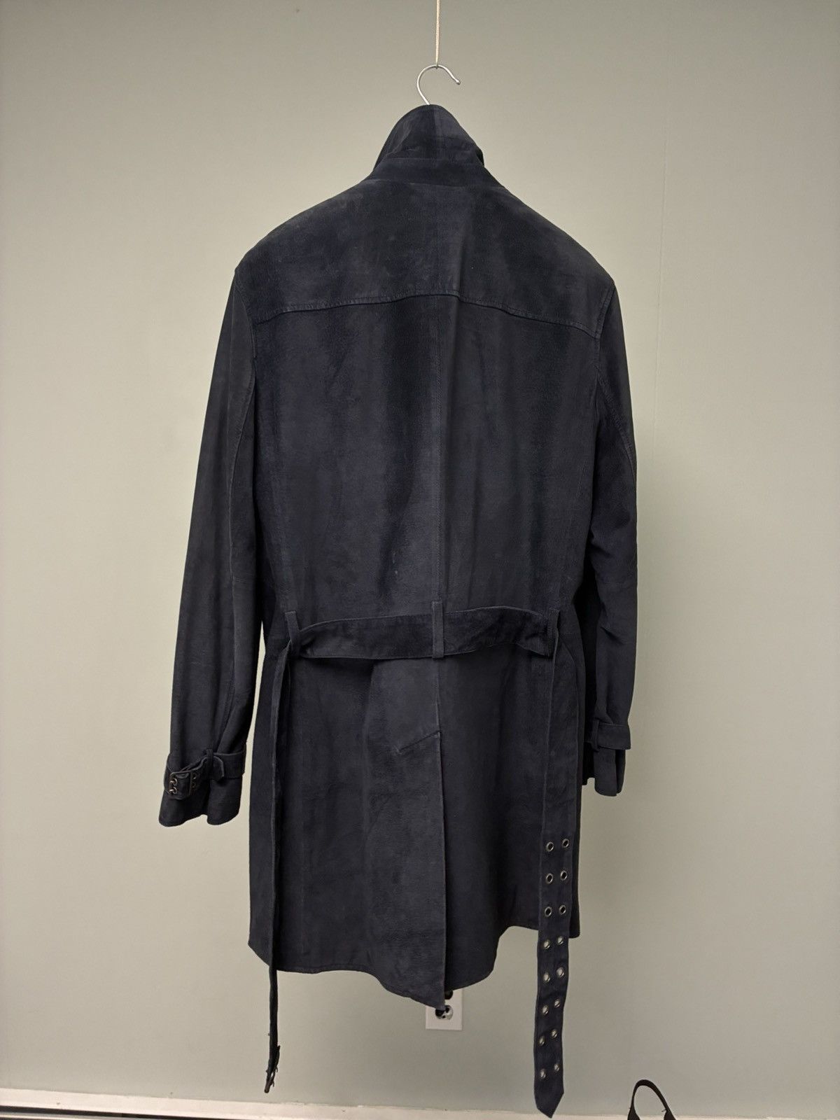 John Varvatos Suede Trench Coat With Belt size Large Size US L / EU 52-54 / 3 - 7 Thumbnail