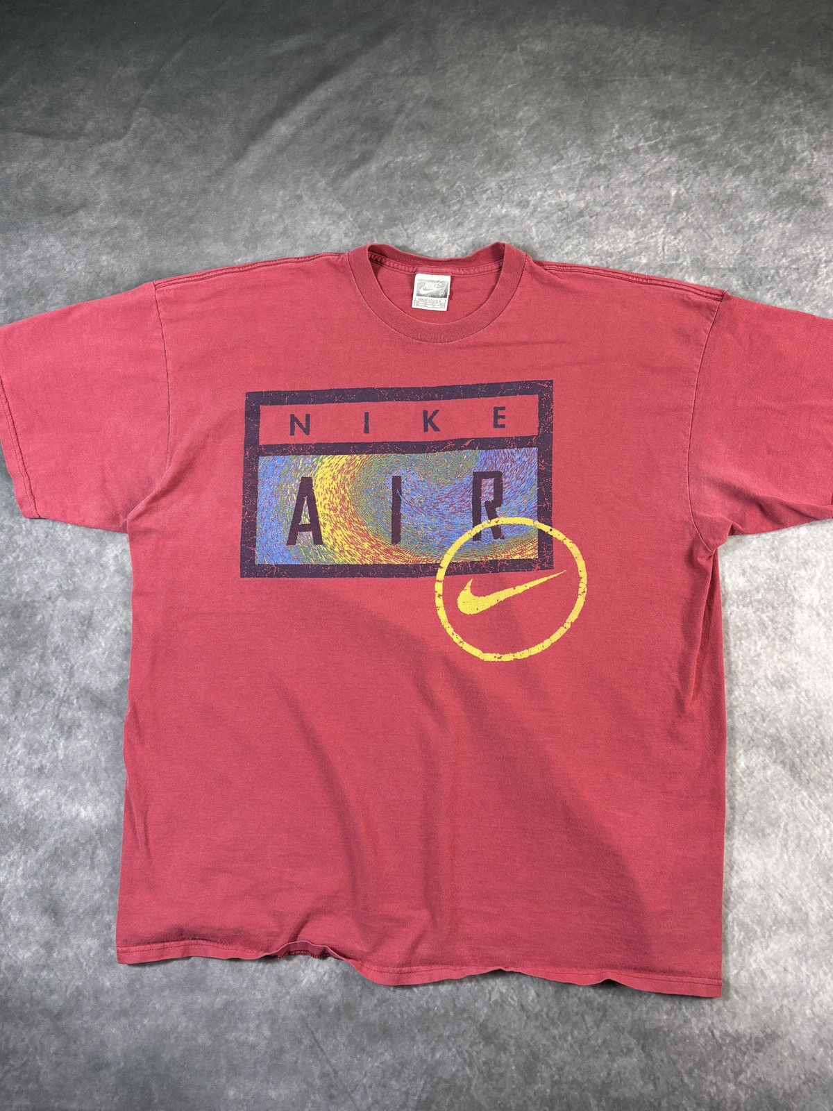 Nike 1990s Vintage Nike Air Tee 90s Nike Faded Made in USA XXL Size US XXL / EU 58 / 5 - 1 Thumbnail