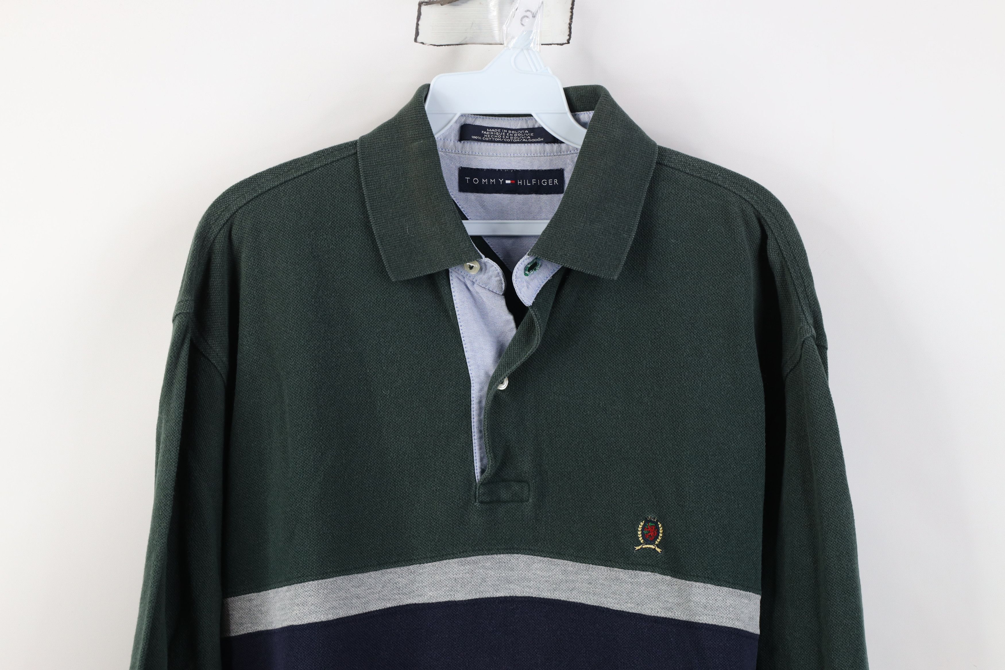 Tommy Hilfiger Vintage 90s Y2K Tommy Hilfiger Long Sleeve Rugby Polo Size US M / EU 48-50 / 2 - 2 Thumbnail