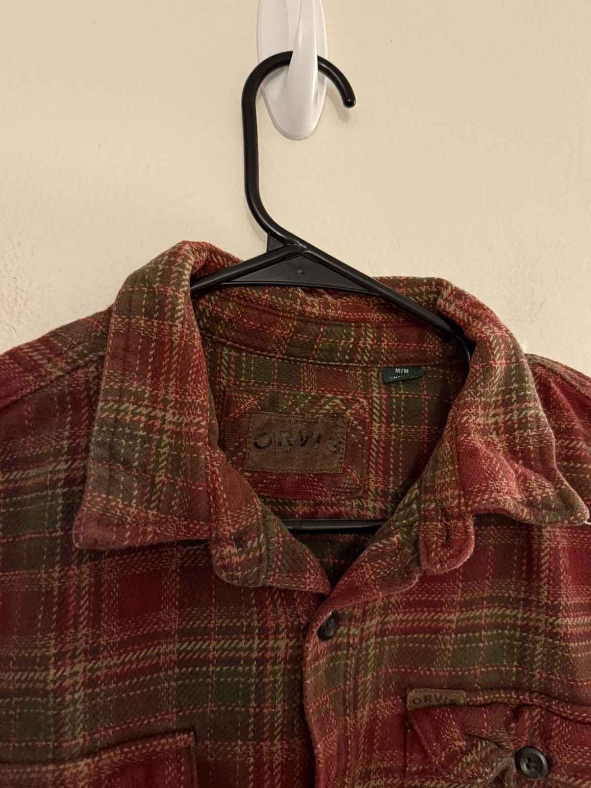 Vintage (XL) BEAUTIFUL FADED VINTAGE Red Flannel Button Up Shirt Size US XL / EU 56 / 4 - 5 Thumbnail