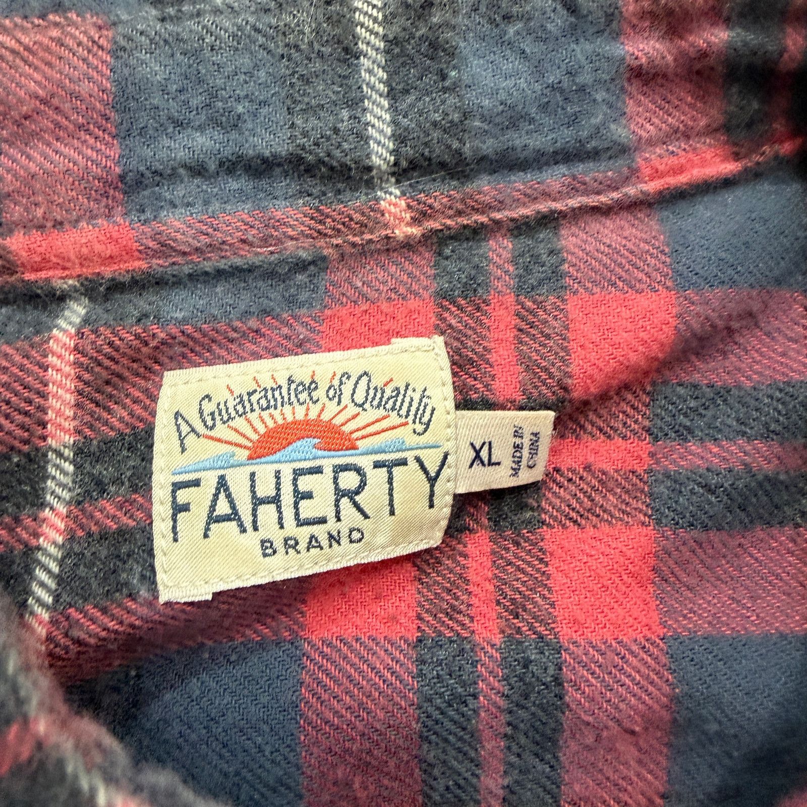 Faherty Faherty Flannel Shirt Men's Extra Large XL Red Blue Plaid Size US XL / EU 56 / 4 - 5 Thumbnail
