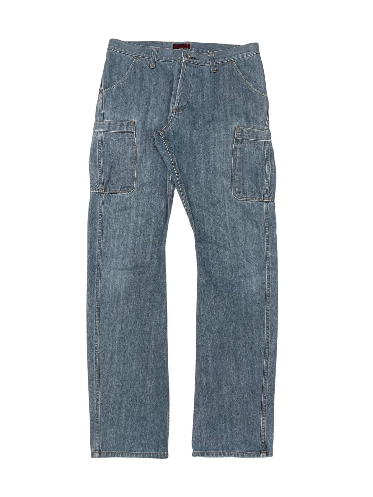 Japanese Brand 1990s Johnbull Side Pocket Work Denim (33x31) Size US 33 - 1 Thumbnail