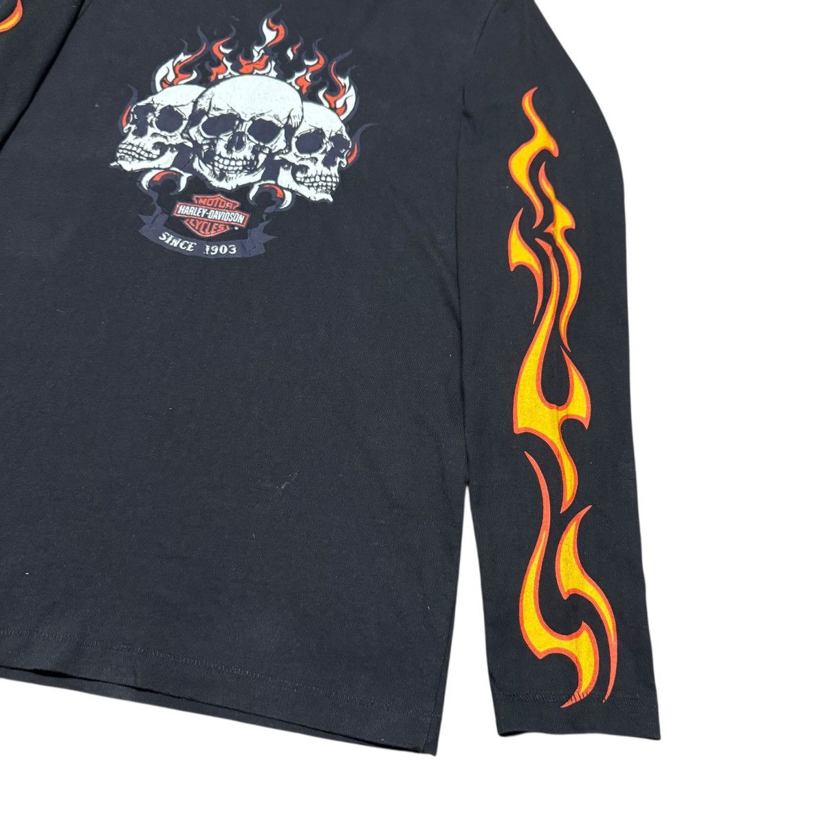 Harley Davidson Harley Davidson Skulls Flames Longsleeve Shirt Size US S / EU 44-46 / 1 - 4 Thumbnail