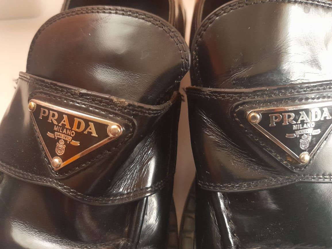 Prada Prada chocolate brushed black shoes size 37 Size US 7 / IT 37 - 5 Thumbnail