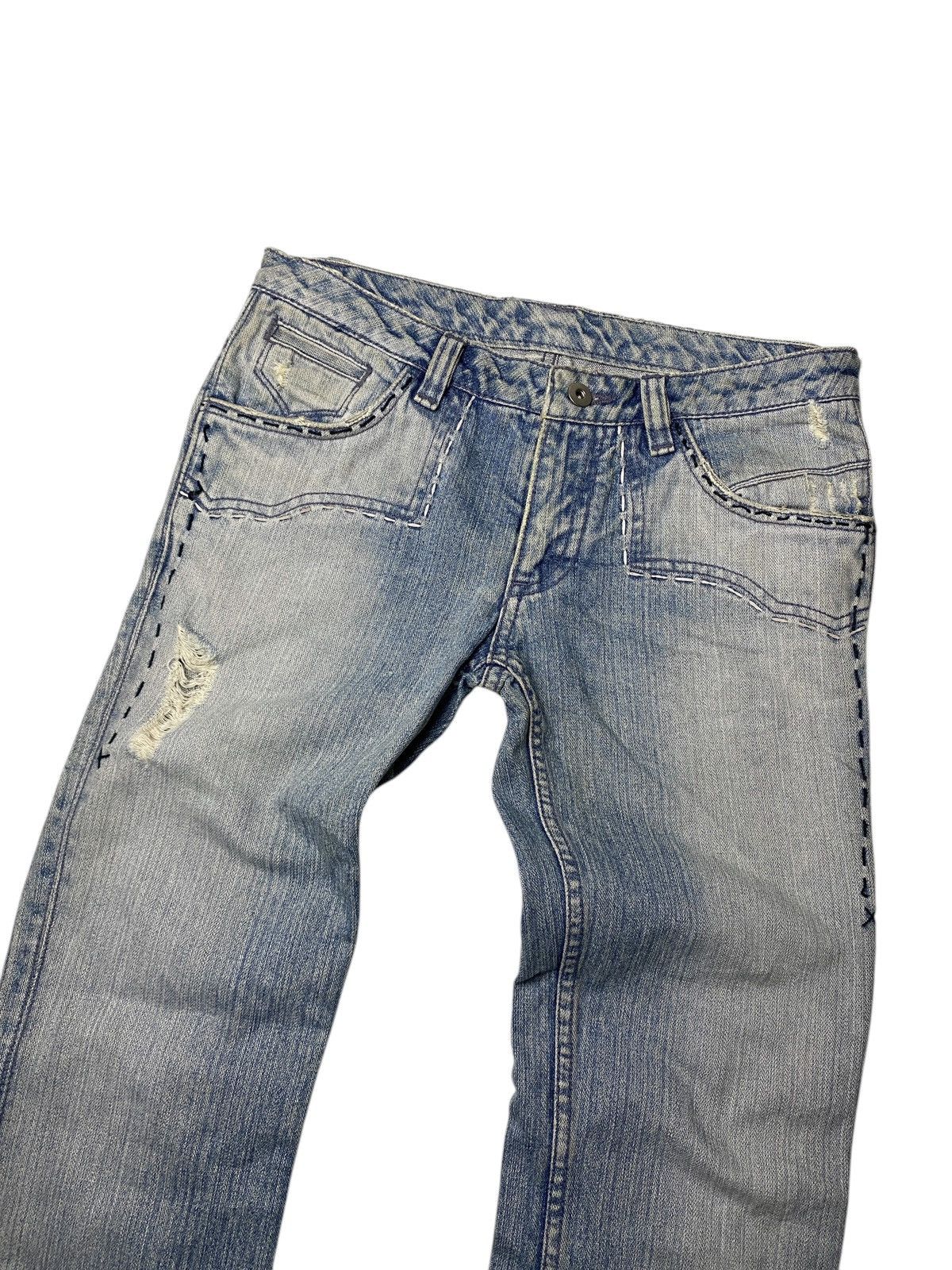 If Six Was Nine × Japanese Brand × Tornado Mart 2000's ' No Id ' Japanese Flared Boro Jeans Size US 29 - 8 Thumbnail