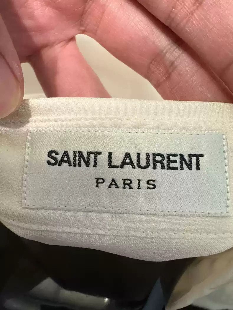 Saint Laurent Paris Saint Laurent Paris saint laurent Xiu style silk shirt-250 Size XS / US 0-2 / IT 36-38 - 2 Thumbnail