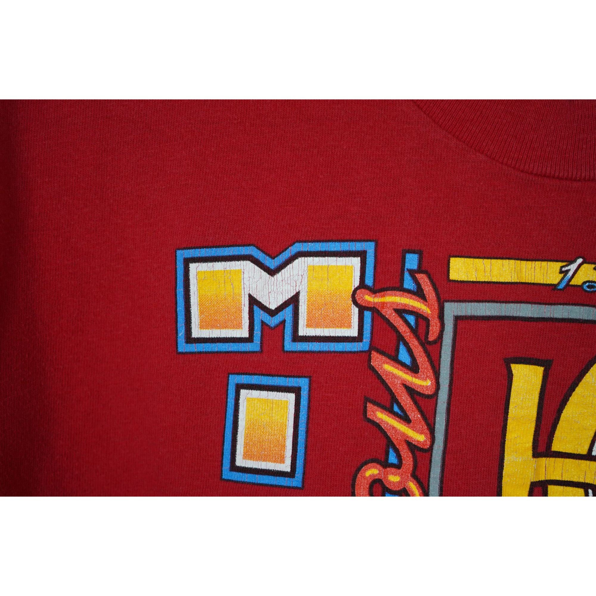 Vintage Men's M Red Vintage Michigan Bikers Event Tshirt 90s #440 Size US M / EU 48-50 / 2 - 7 Thumbnail
