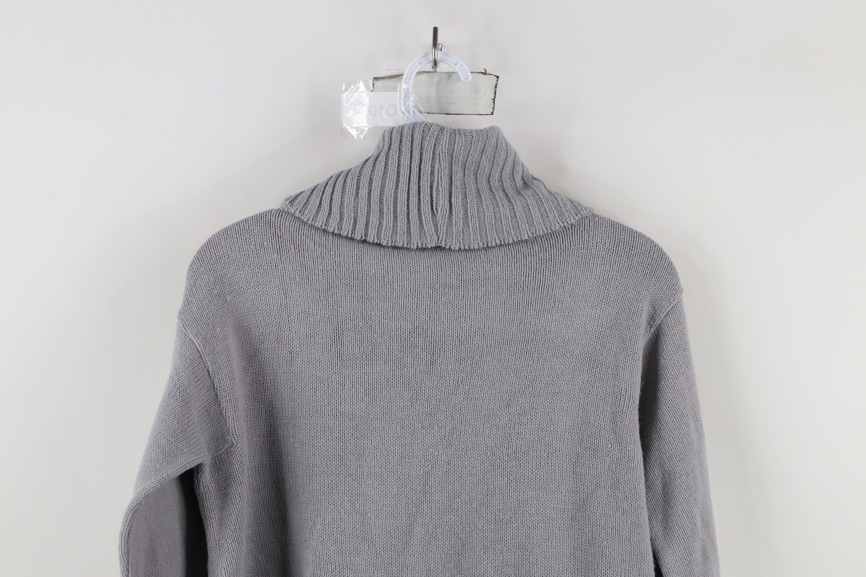 Vintage Vintage 70s Streetwear Tie Hem Turtleneck Sweater Gray USA Size M / US 6-8 / IT 42-44 - 10 Thumbnail