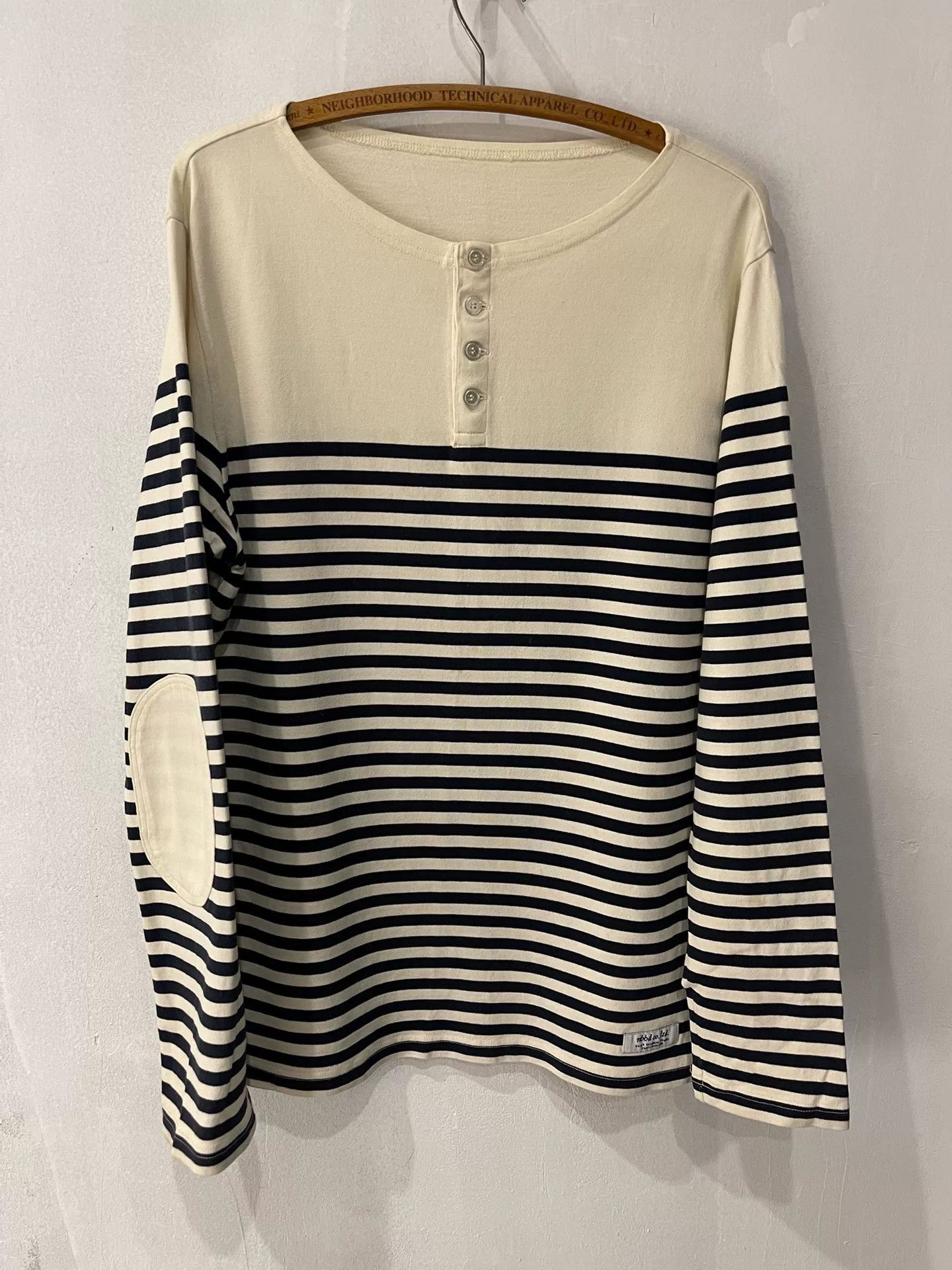 Neighborhood Neighborhood Striped Henley Long Tee Size US L / EU 52-54 / 3 - 1 Thumbnail