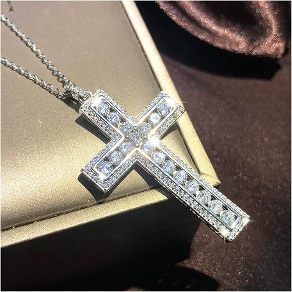 Other Unisex 925 Sterling Silver Plated Luxury Cross (3) Size ONE SIZE - 1 Thumbnail