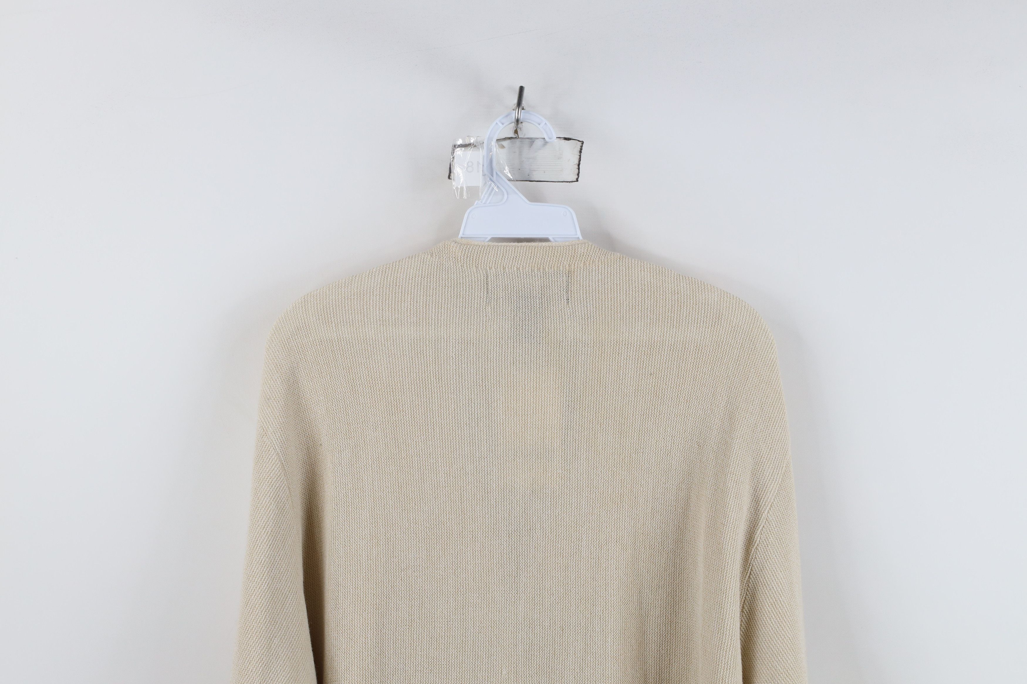 Vintage Deadstock Vintage 90s Streetwear Cardigan Sweater Beige USA Size US L / EU 52-54 / 3 - 11 Thumbnail