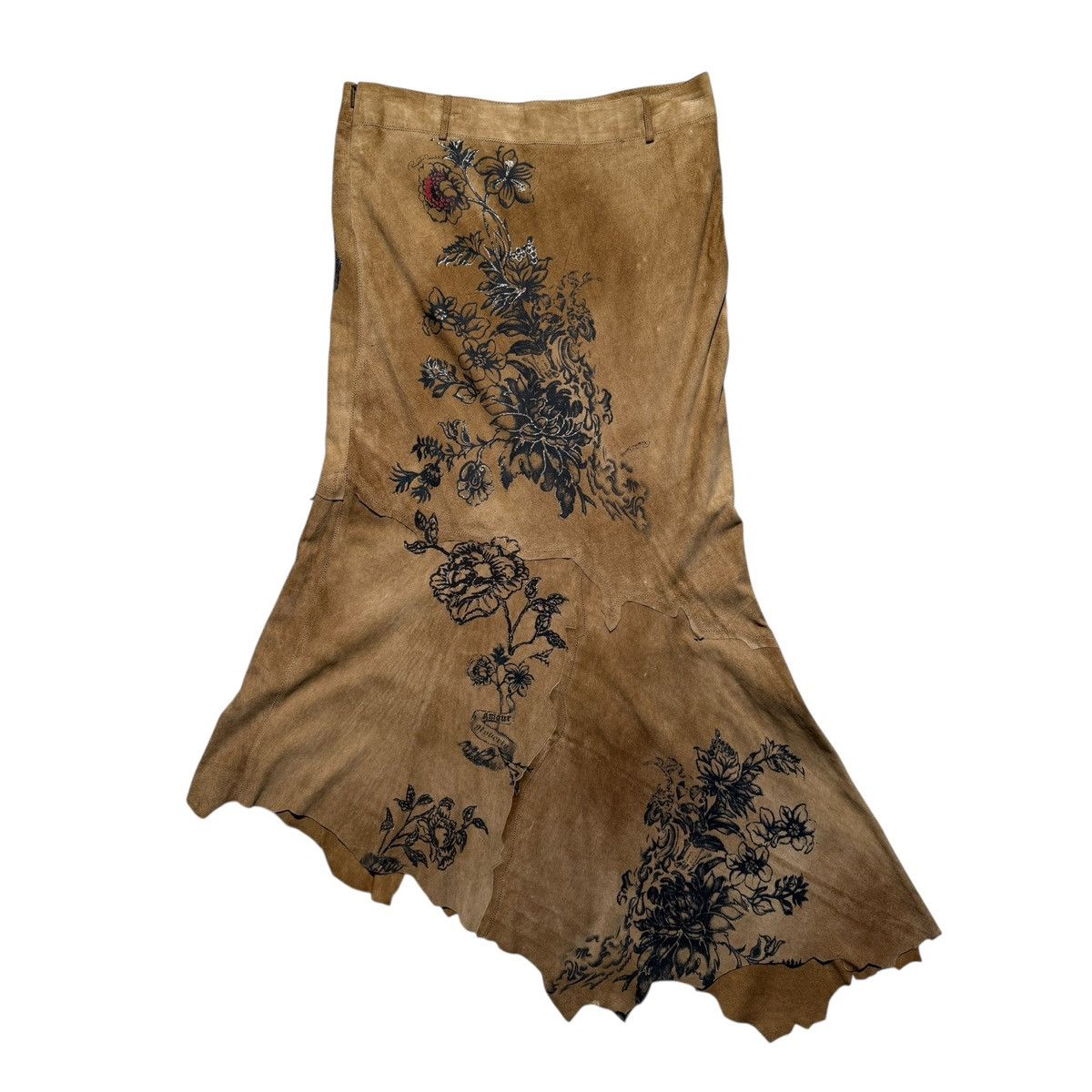 Roberto Cavalli 2003 leather tattoo maxi skirt Size 27" / US 4 / IT 40 - 3 Thumbnail
