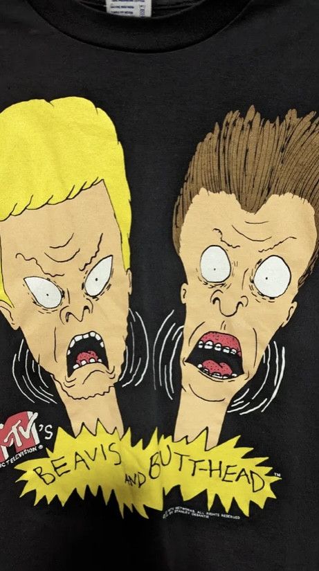 Vintage 1993 Vintage Beavis And Butthead Logo Shirt | Grailed
