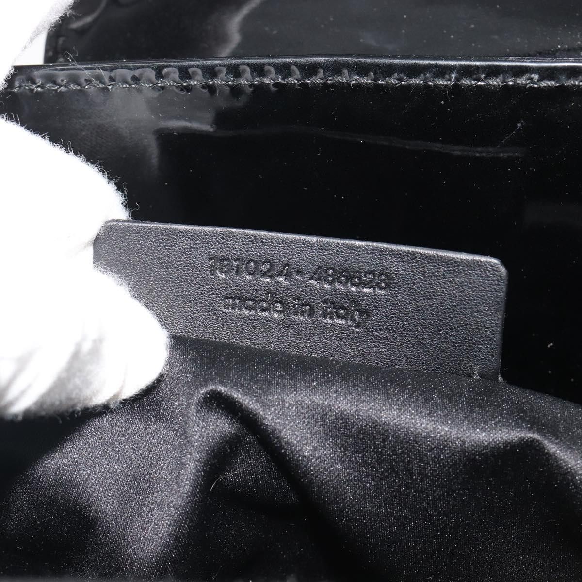 Saint Laurent Paris SAINT LAURENT Hand Bag Patent Leather Black Gold Auth Size ONE SIZE - 10 Thumbnail