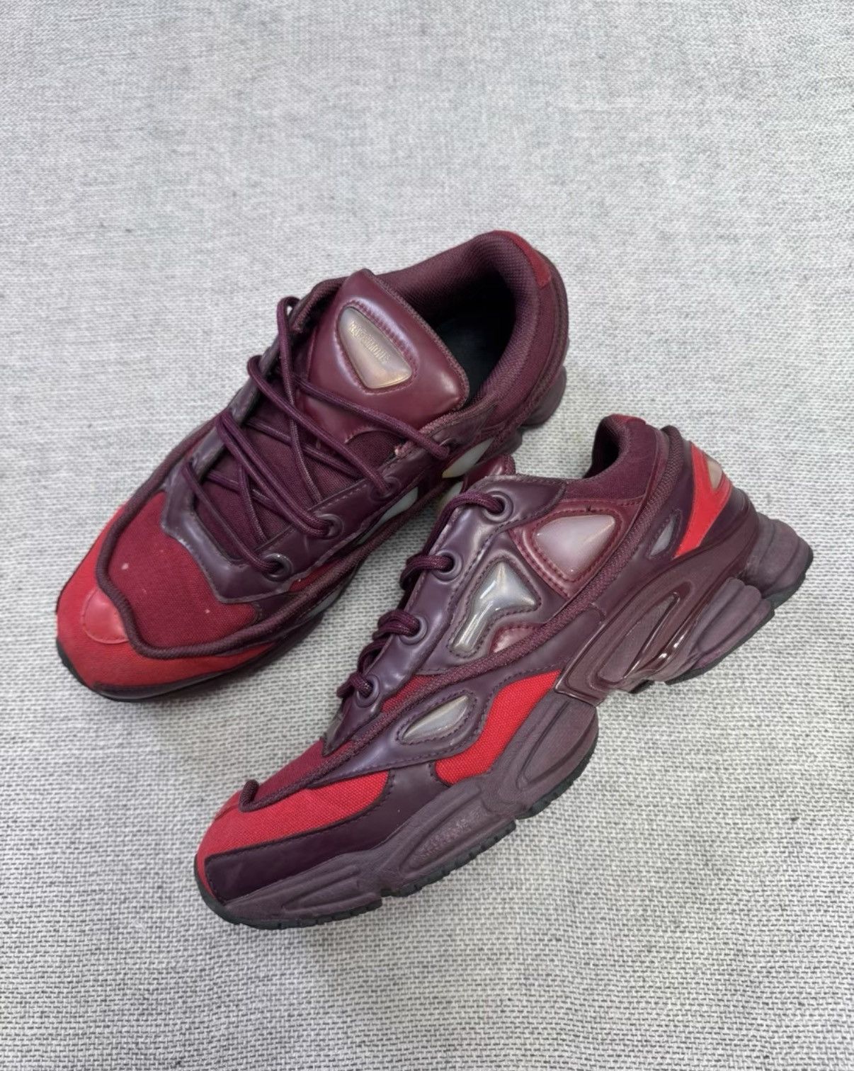 Adidas Adidas Raf Simons Ozweego Burgundy colorway K37 Size US 9.5 / EU 42-43 - 4 Thumbnail