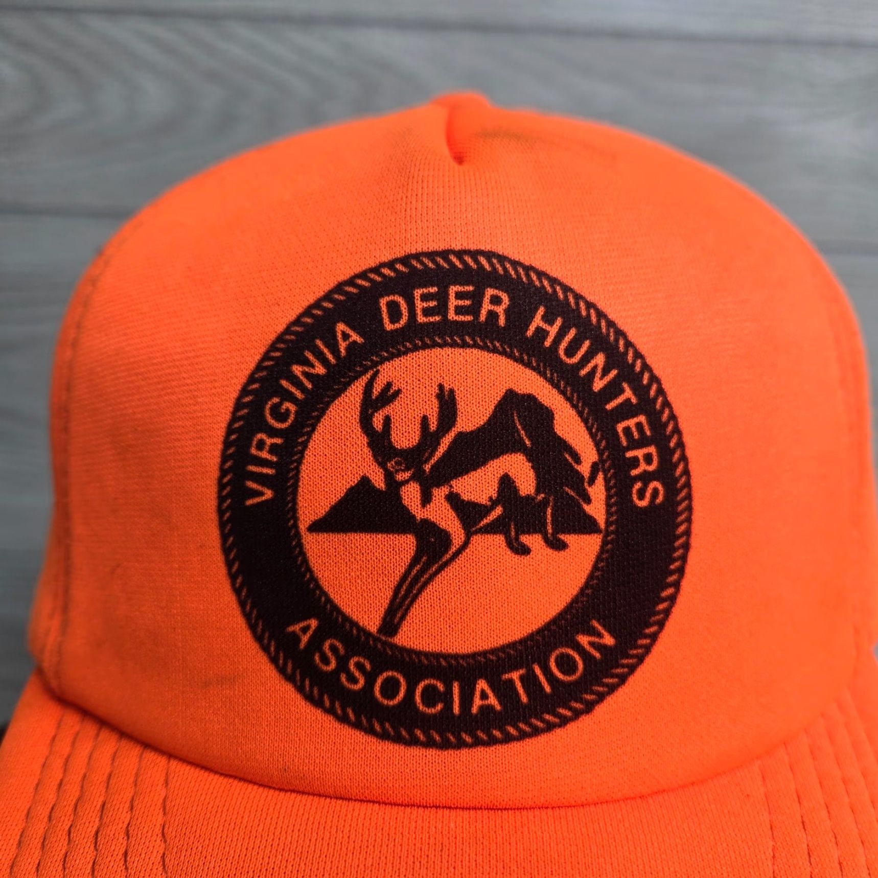 Hunter CAMO VA Virginia Deer Hunters Association Orange Snapback Cap Adjustable Men’s Hat Size ONE SIZE - 2 Thumbnail