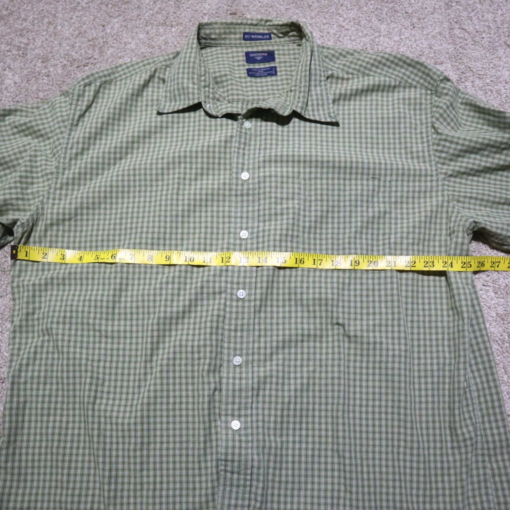 Dockers VINTAGE Dockers Men's Long Sleeve Plaid Cotton Shirt Size 2XL Green Classic Size US XXL / EU 58 / 5 - 4 Thumbnail