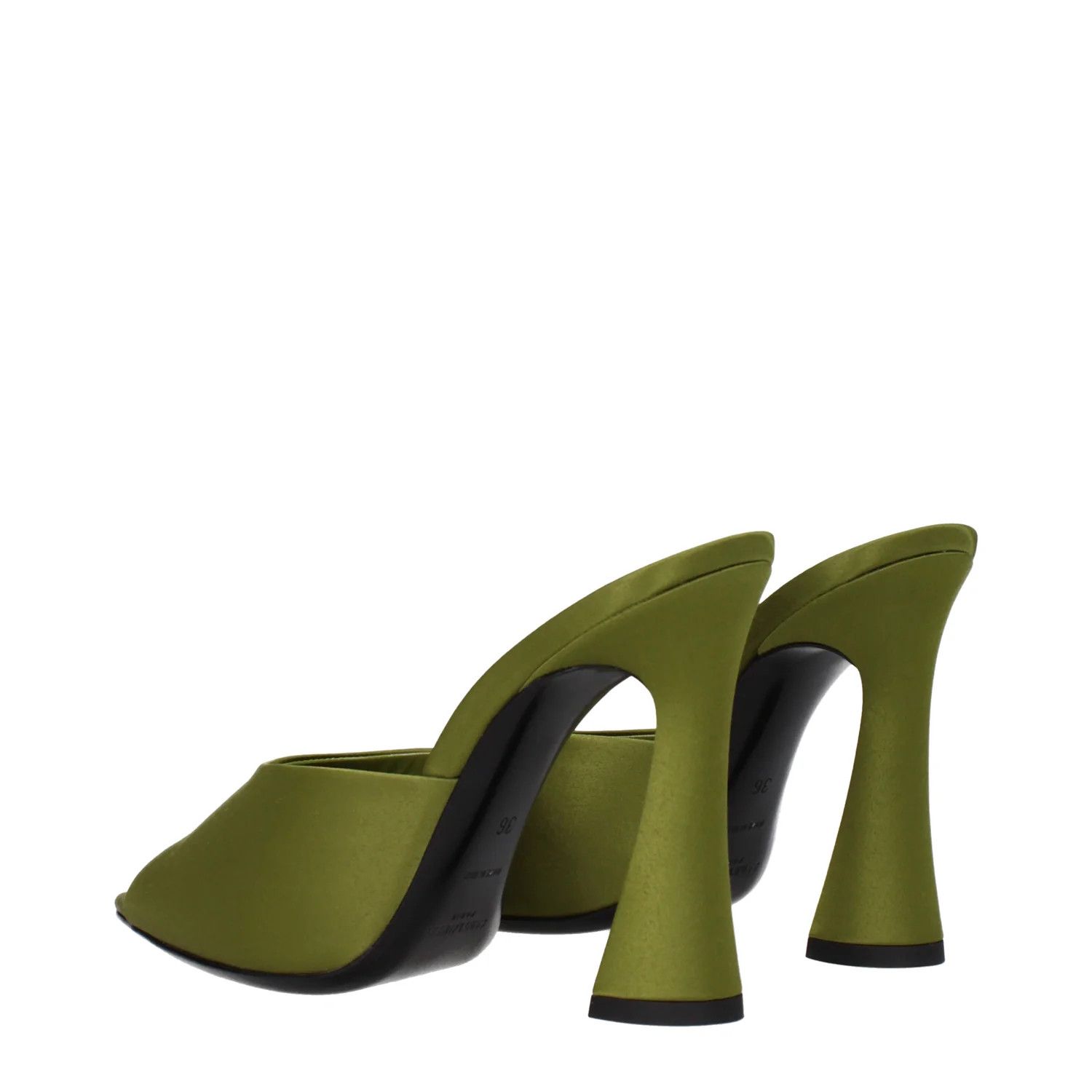 Saint Laurent Paris ob1o1e1124 Satin Sandals in Khaki Size US 8 / IT 38 - 4 Thumbnail