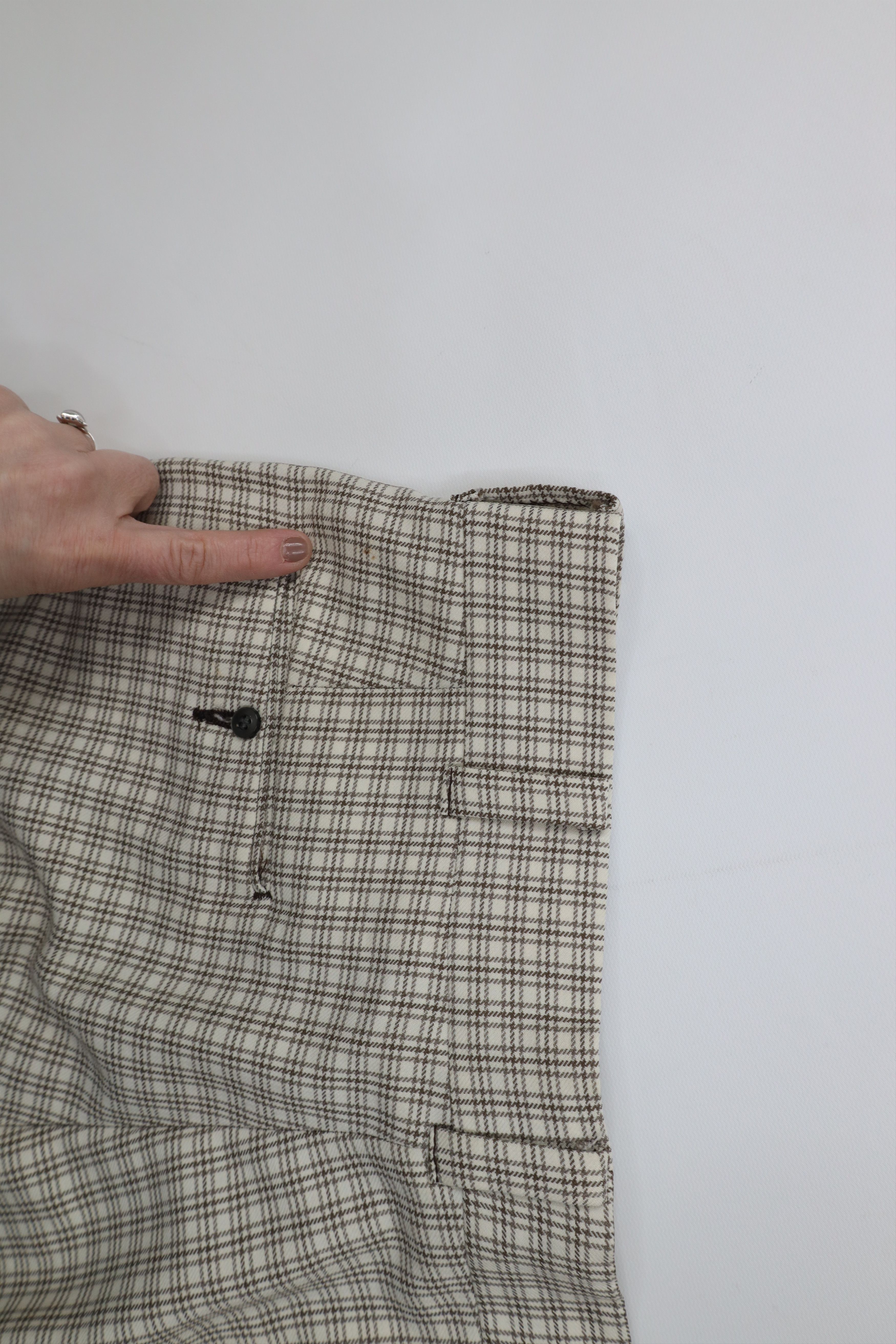 Vintage Vintage 70s Streetwear Flared Wide Leg Chino Pants Plaid USA Size US 36 / EU 52 - 16 Thumbnail
