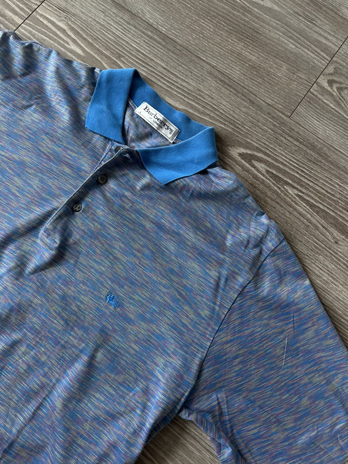 Burberry × Vintage Vintage Burberrys of London Straight Multicolour Polo Size US L / EU 52-54 / 3 - 10 Thumbnail