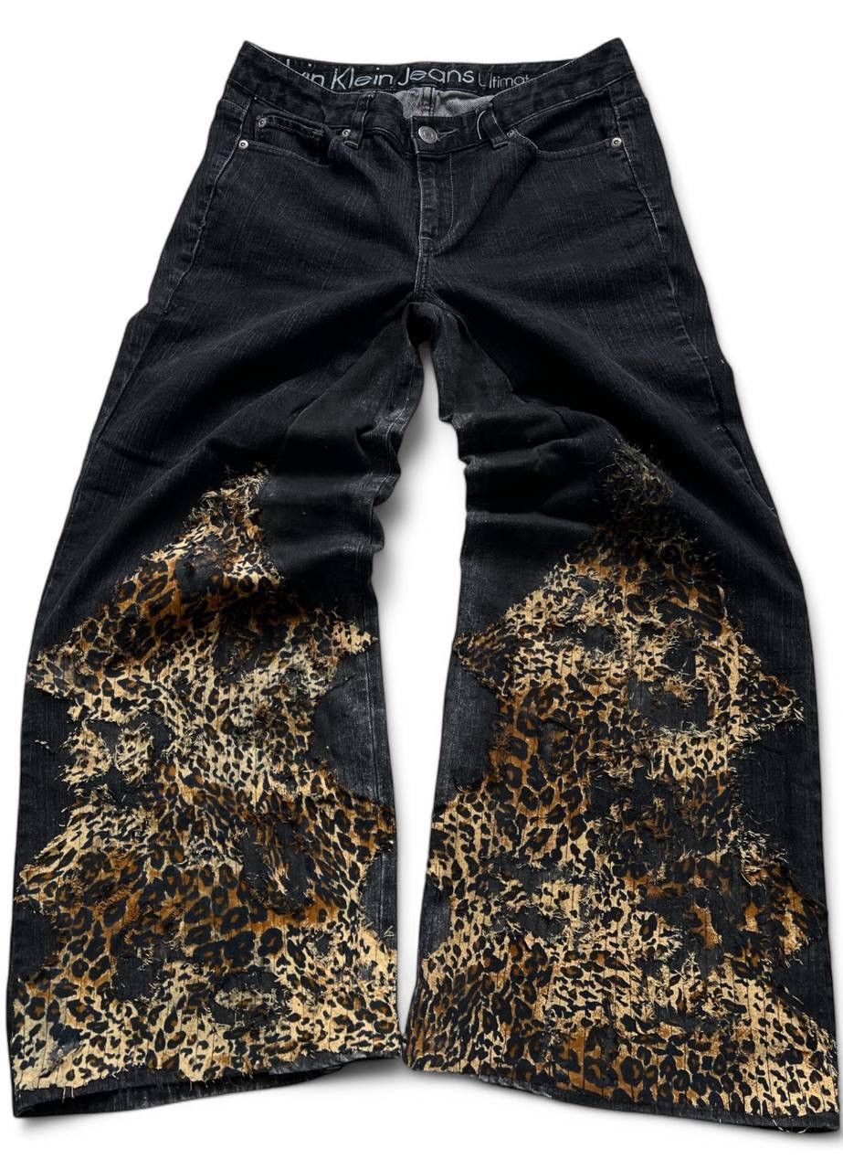 Calvin Klein Vintage Boro Style Avant Garde Jeans Size 34" / US 12 / IT 48 - 1 Thumbnail
