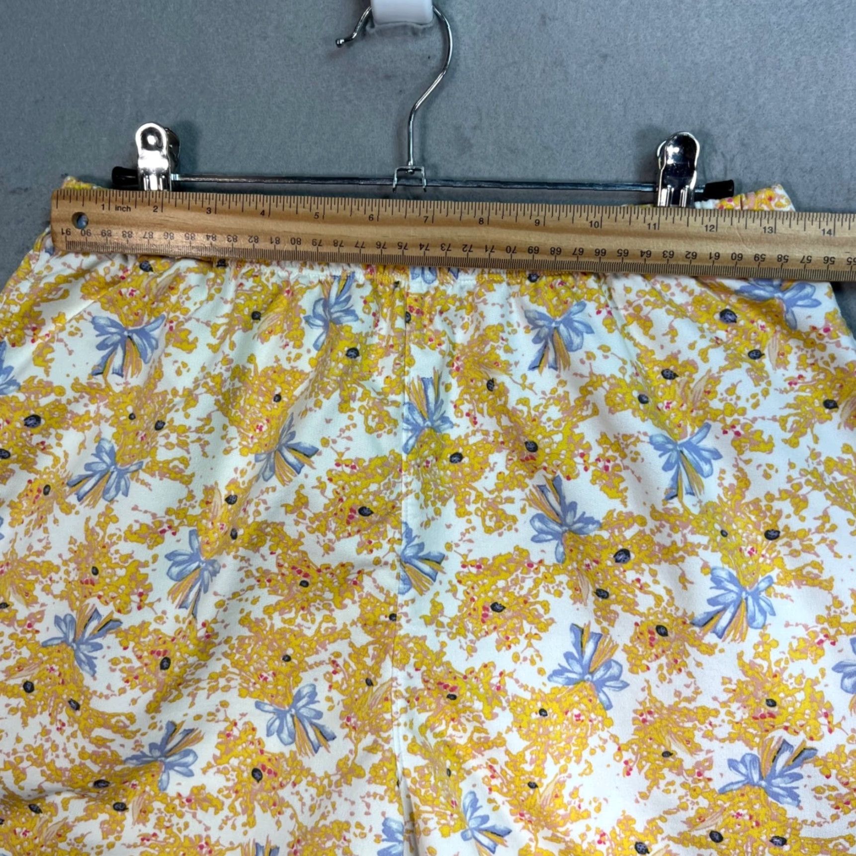 Paul & Joe PAUL & JOE Womens Bermuda Shorts Casual Elastic Waist Lightweight Floral Yellow 3.5 Inseam Adult Large Women’s Summer Spring Yellow Floral Size 36" / US 14 / IT 50 - 5 Thumbnail
