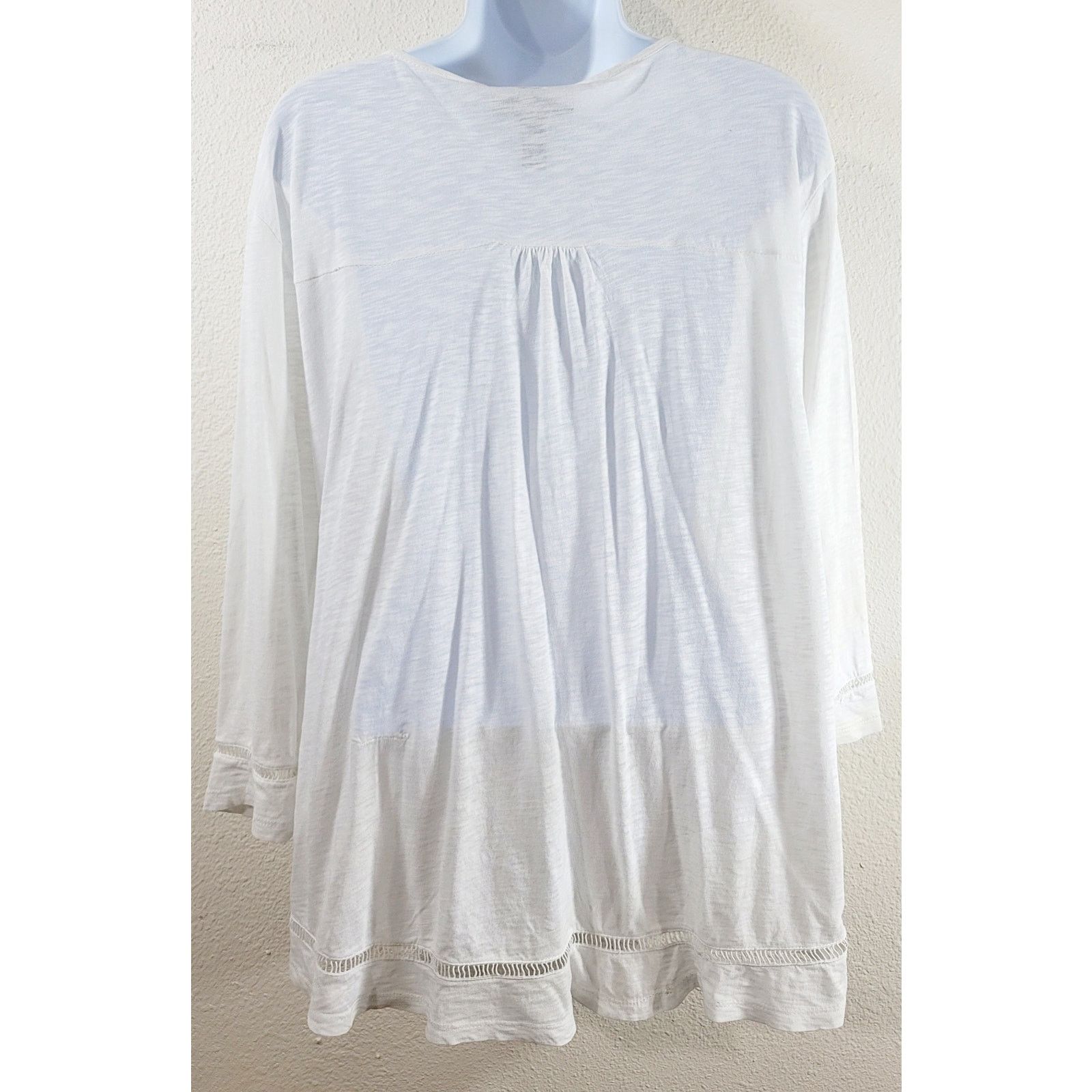Other Style & Co White Slub Knit Lace Up Tie Front Bodice Medium Size M / US 6-8 / IT 42-44 - 6 Thumbnail