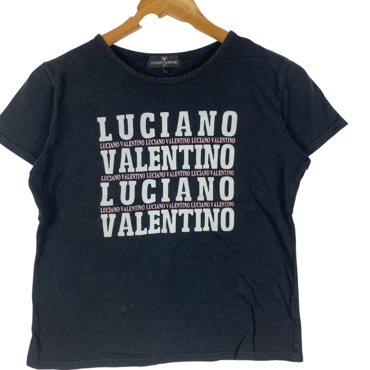 Other Vintage LUCIANO VALENTINO ITALY Center Logo Tee Shirt Top Size L / US 10 / IT 46 - 5 Thumbnail