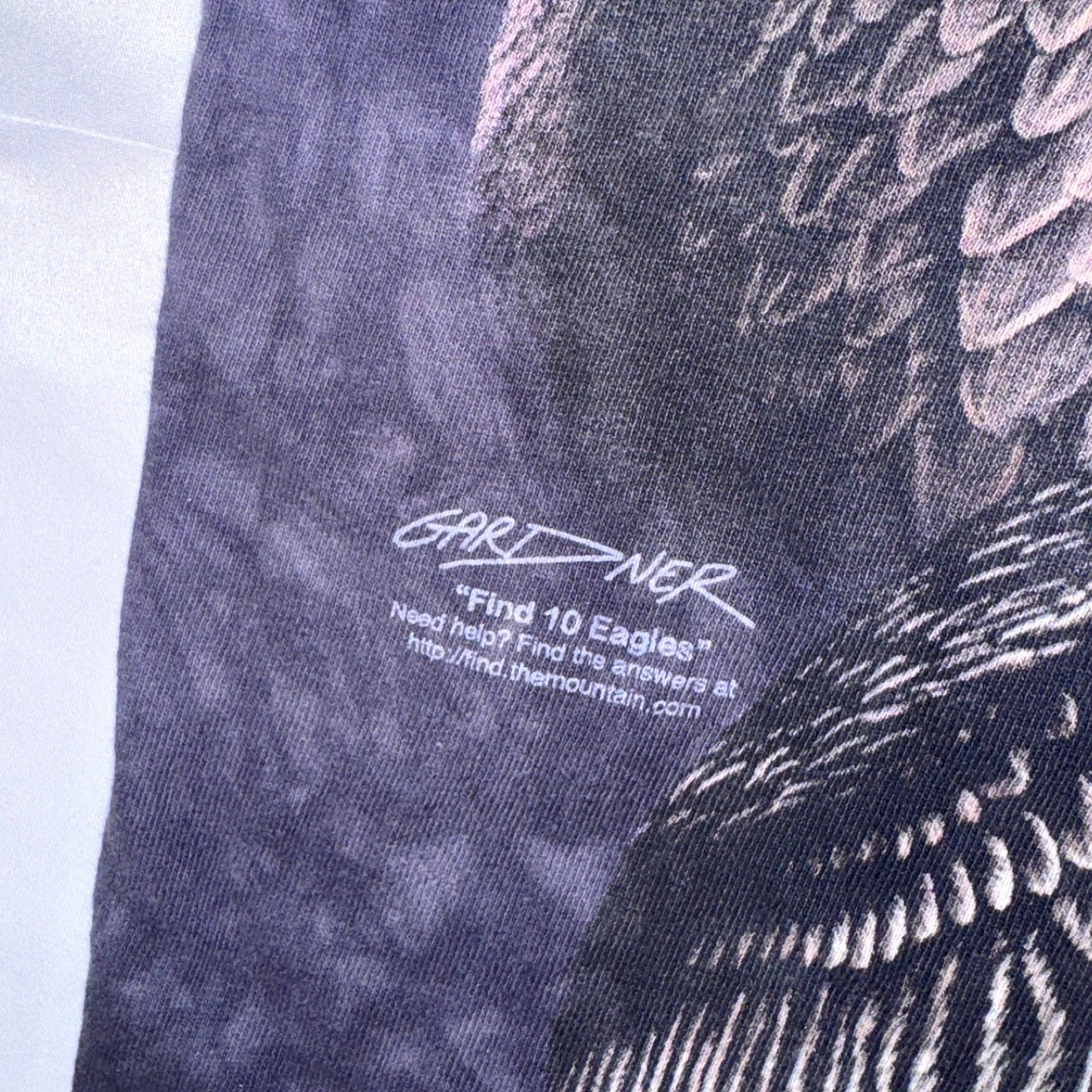 The Mountain The Mountain 3D Tees Y2K Bald Eagle AOP Tie-Dye T-Shirt 2XL Men Purple Logo Short Sleeve Crew Neck Vintage: No Size US XXL / EU 58 / 5 - 4 Thumbnail