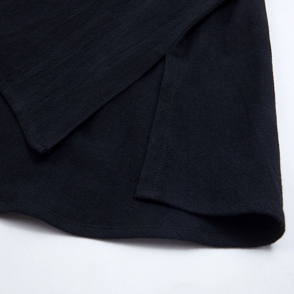 Other Black Linen Tops, Round Neck, Elegant Blouse Size L / US 10 / IT 46 - 6 Thumbnail