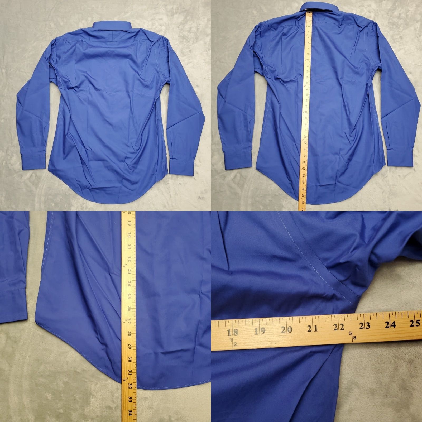 Lands' End Lands' End Shirt Mens 15 x 35 Cobalt Blue Long Sleeve Button-Up Traditional Fit Mens Shirts Blue 100% Cotton Button-Down Casual Workwear Size US M / EU 48-50 / 2 - 8 Thumbnail