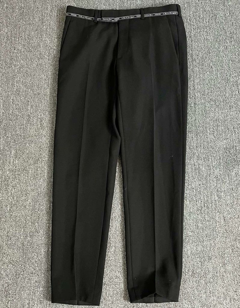 image of Dior String Slogan Trousers Casual Pants in Black, Men's (Size 44)