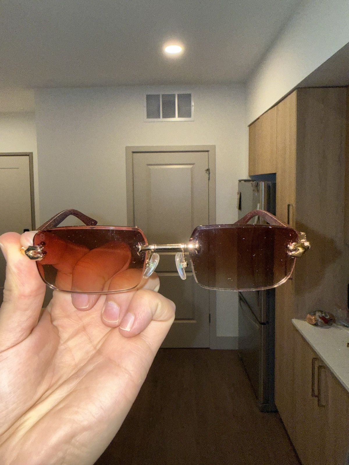 James Oro James Oro Brown Sunglasses Size ONE SIZE - 6 Thumbnail