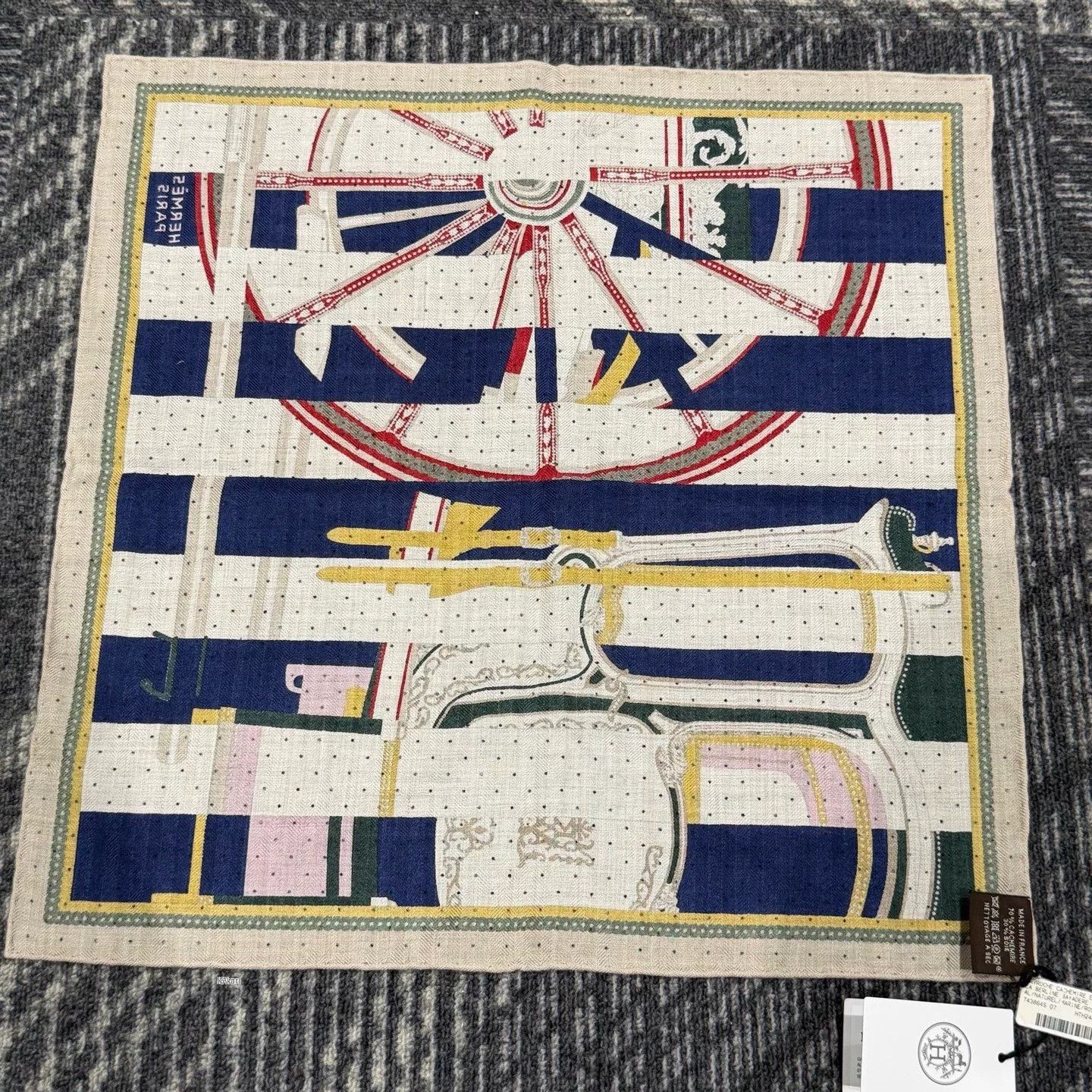 Hermes Hermes Carriage Stripe 45cm Scarf Size ONE SIZE - 2 Thumbnail