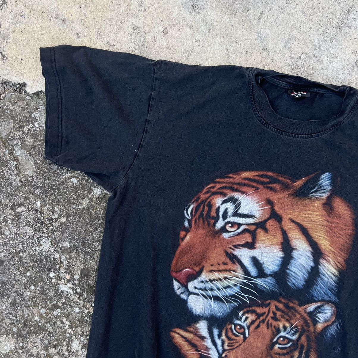 Harley Davidson × Vintage 1992 3d emblem Tiger t-shirt Thrashed Size US XL / EU 56 / 4 - 3 Thumbnail