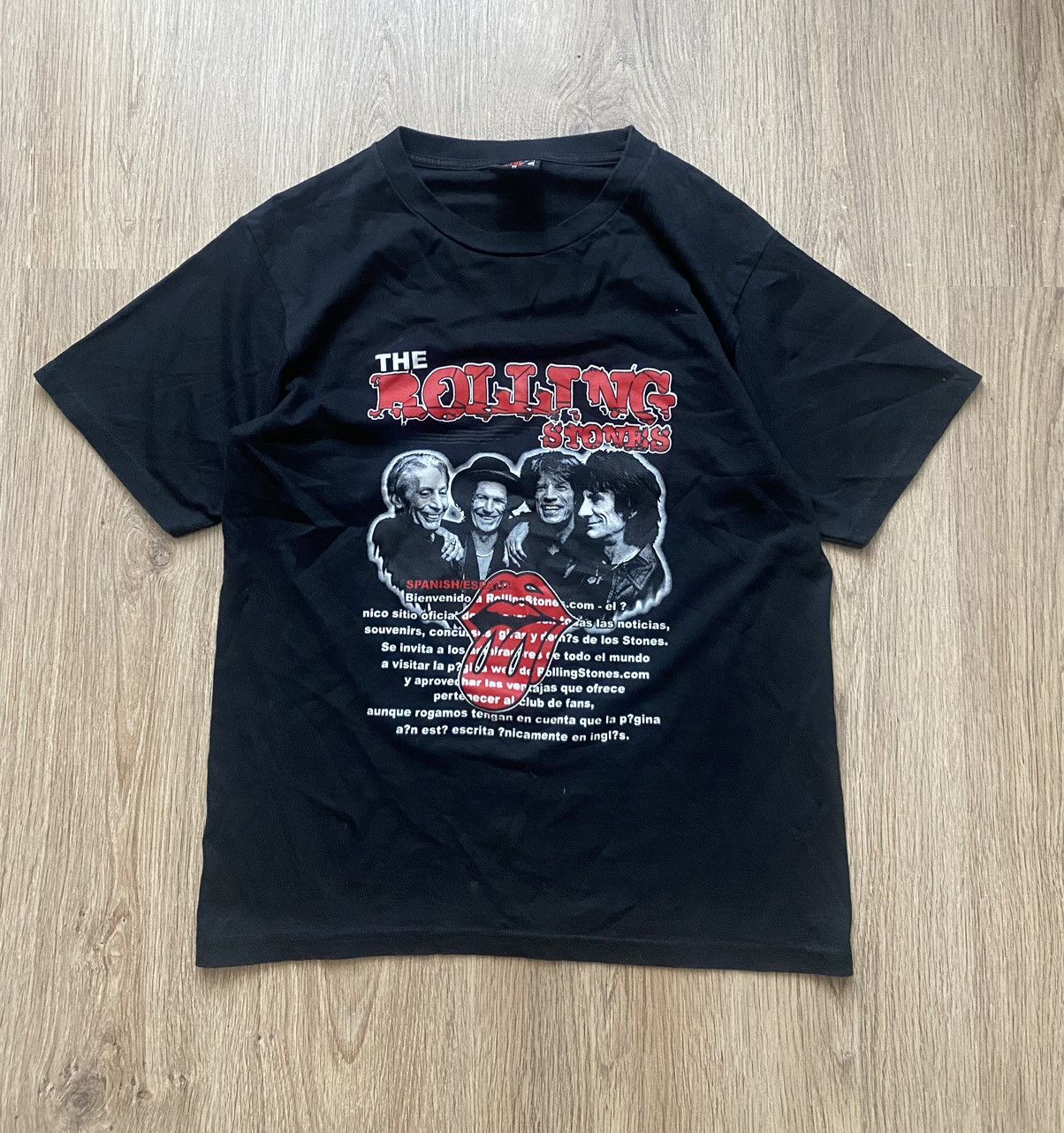 Band Tees × The Rolling Stones × Vintage The Rolling Stones Band Promo Photo Tee Shirt Travis Style Size US M / EU 48-50 / 2 - 1 Thumbnail