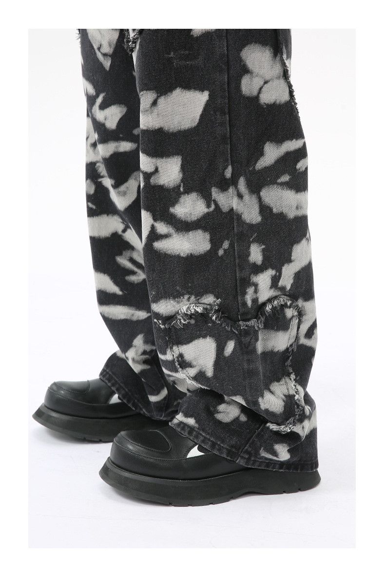 Japanese Brand × Jean × Vintage High Street Printing Patchwork Loose Jeans Size US 30 / EU 46 - 6 Thumbnail