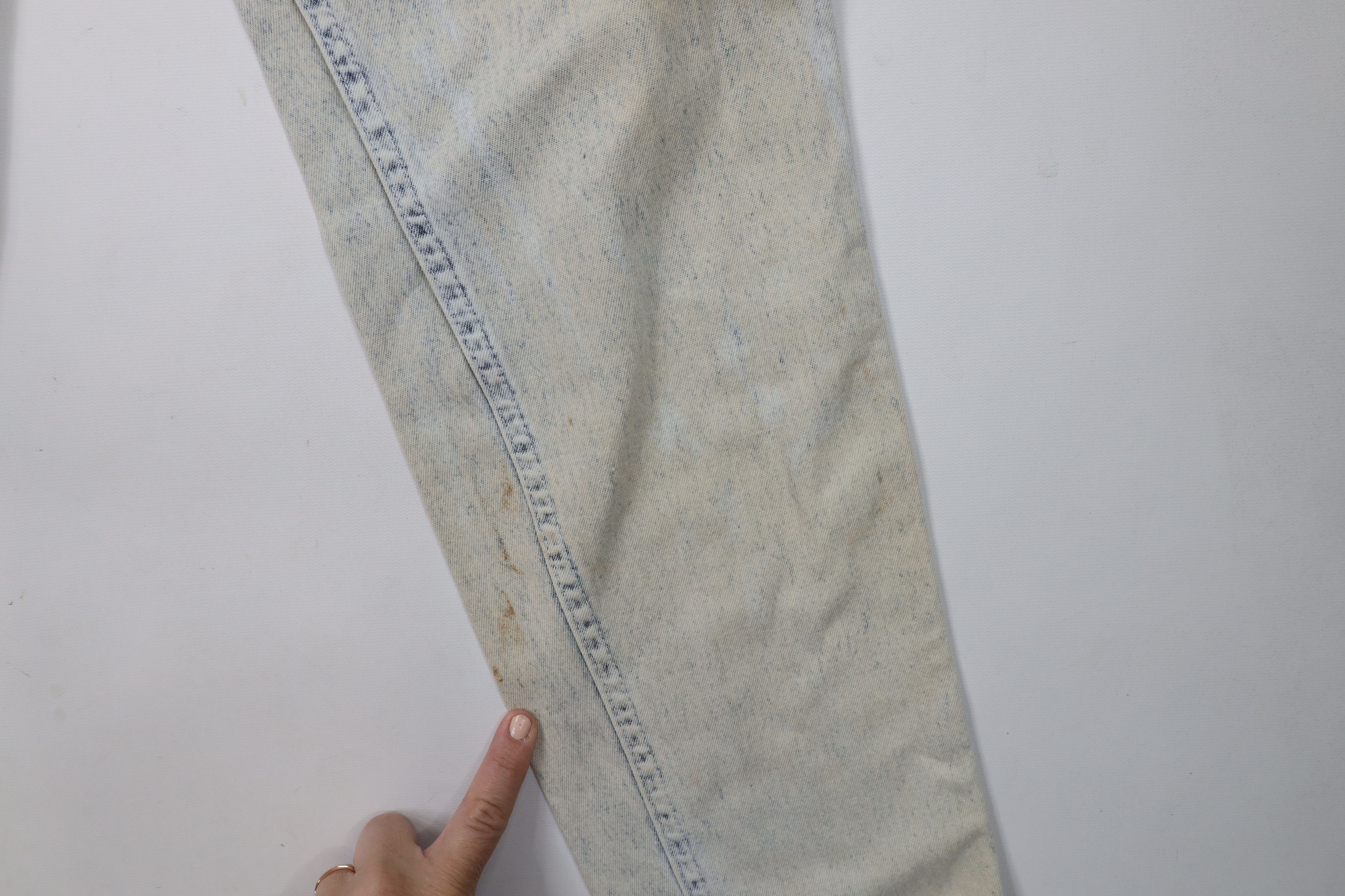 Lee × Vintage Vintage 90s Lee Acid Wash Relaxed Tapered Leg Jeans USA Size 34" / US 12 / IT 48 - 5 Thumbnail