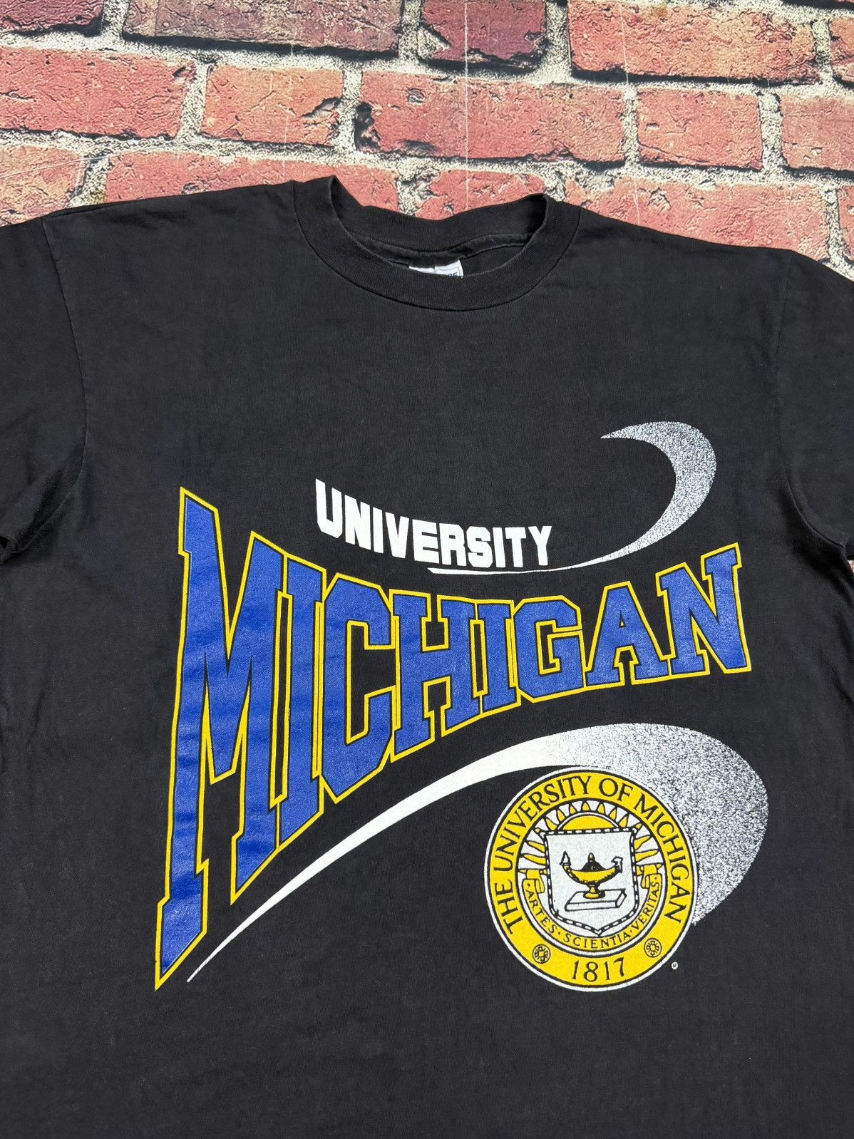 Hanes Vintage University of Michigan Wolverines Tee Single Stitch Size US XL / EU 56 / 4 - 2 Thumbnail