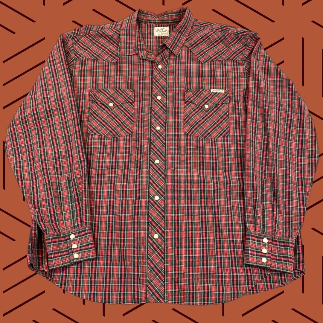 Lucky Brand Lucky Brand Shirt Mens 2XL Multicolor Plaid Tartan Western Sportswear Pearl Snap Button-Up Mens Size US XXL / EU 58 / 5 - 1 Thumbnail