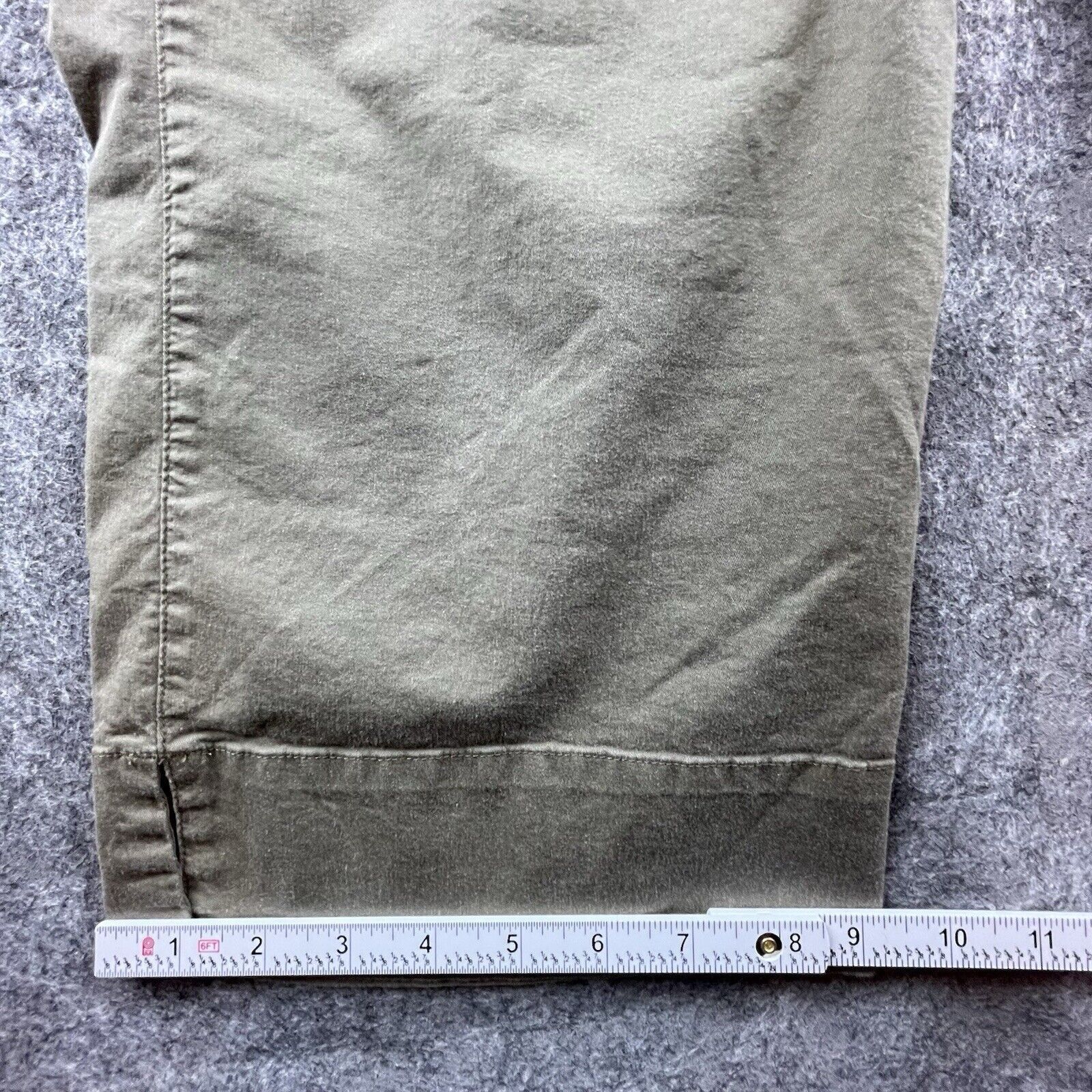 Chicos Chico's Design Pants Womens 1 Small Olive Straight Crop Wide Size 29" - 8 Thumbnail