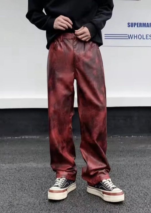 Leather Vibe Casual Straight PU Leather Pant Size US 32 / EU 48 - 4 Thumbnail