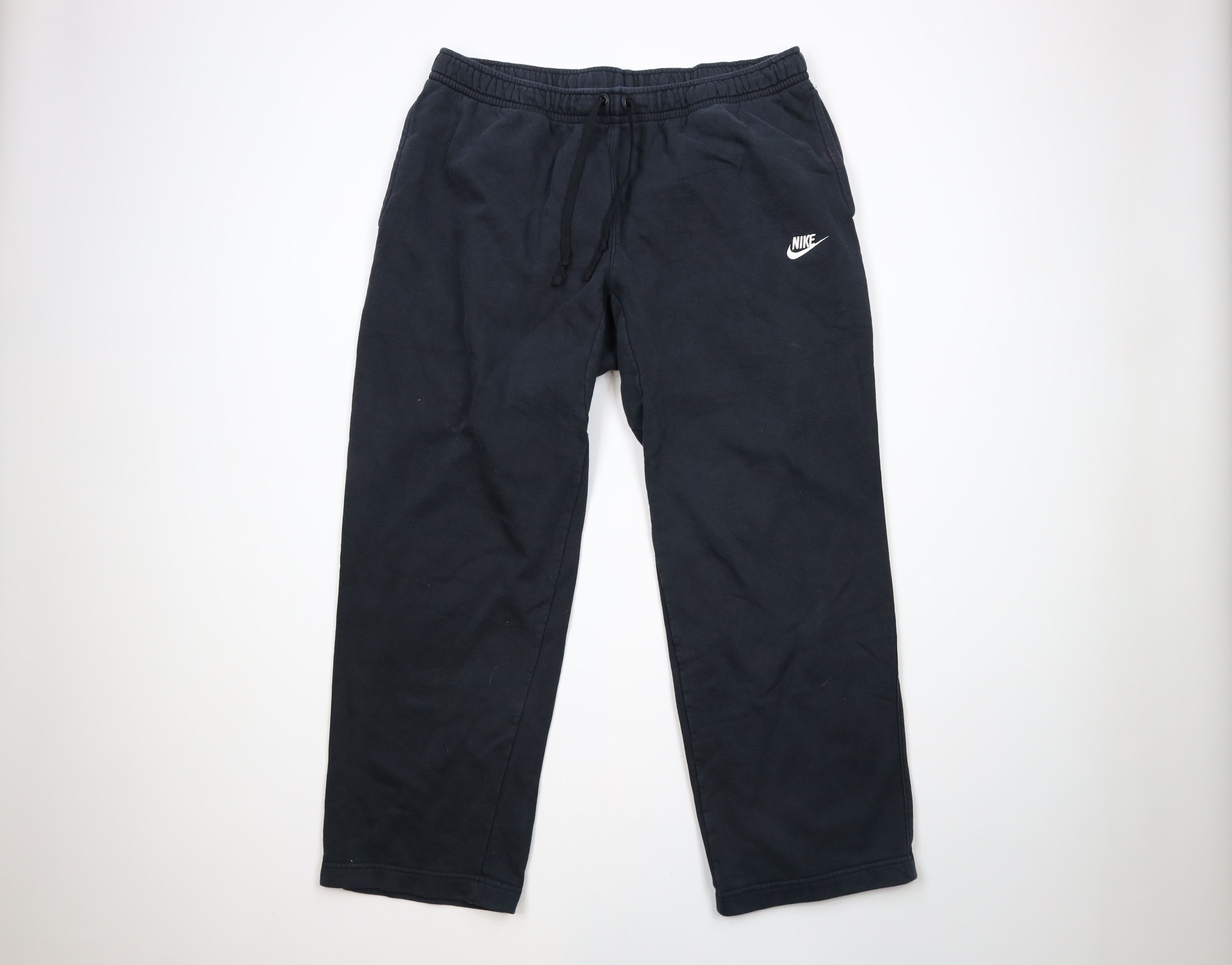 Nike × Vintage Vintage Nike Scott Mini Swoosh Wide Leg Sweatpants Black Size US 40 / EU 56 - 1 Thumbnail