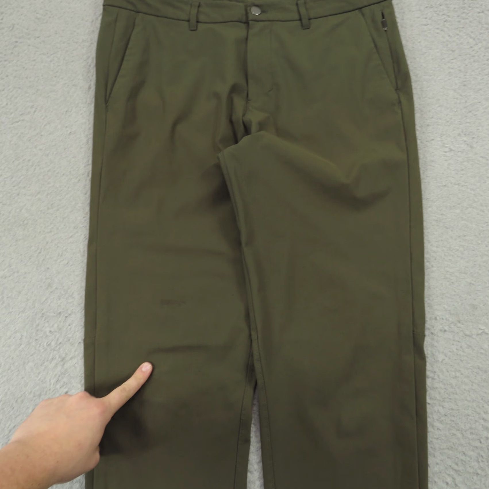 Lululemon Lululemon Pants Mens 34x32 Commission Slim Warpstreme Flex Chino Dark Olive Green City Modern Size US 34 / EU 50 - 2 Thumbnail