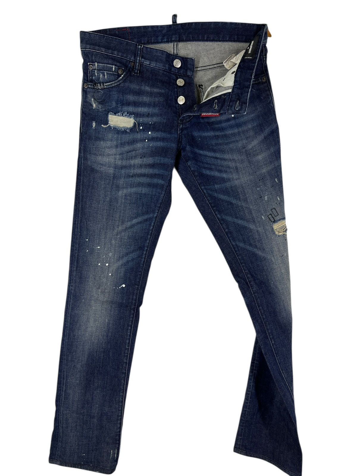 Dsquared2 🔥 Dsquared2 distressed denim jeans paint splatter Size US 31 - 9 Thumbnail