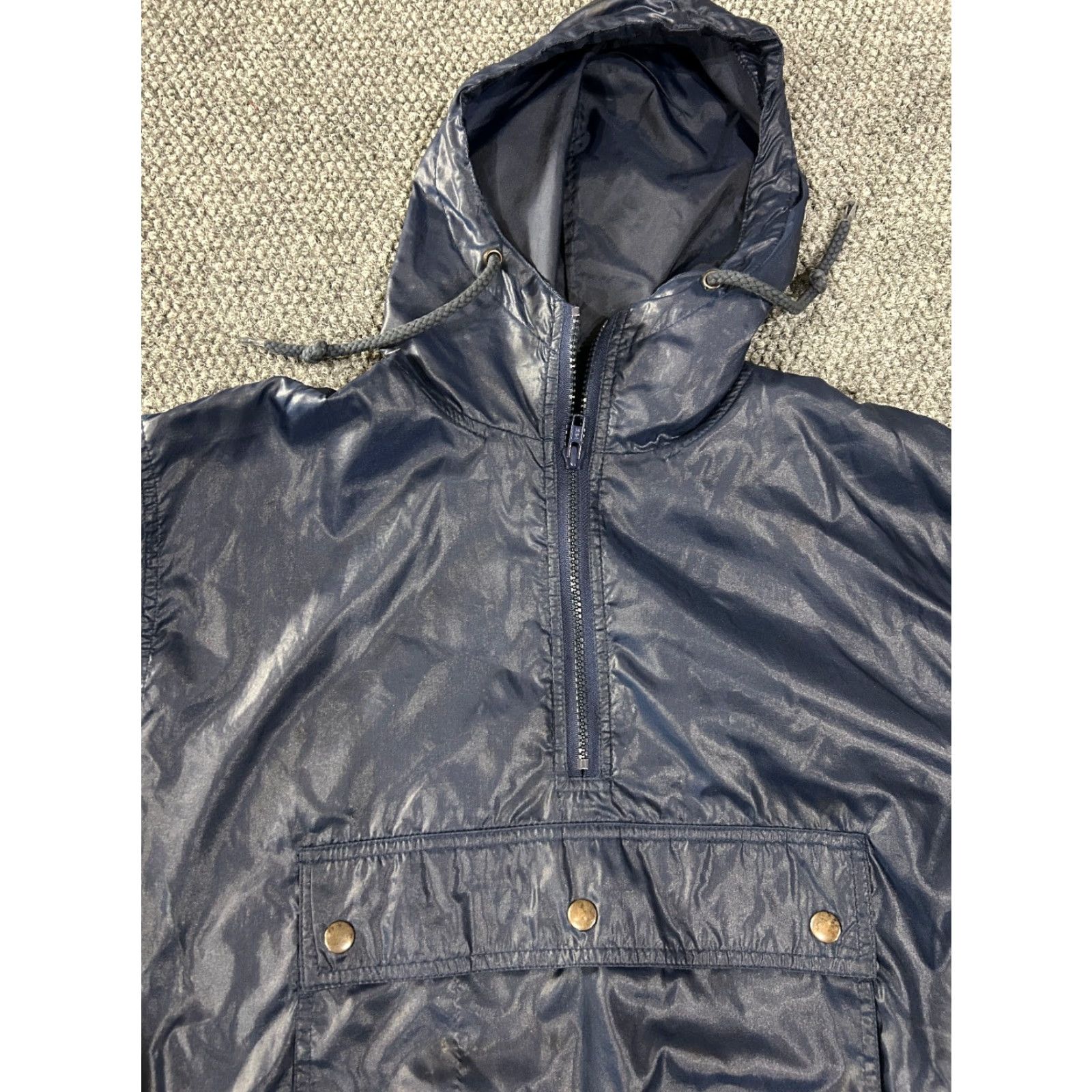 Izod VINTAGE IZOD Windbreaker Jacket Mens M Blue Lightweight Hooded Mid-Length Casual, 90s Style, Classic, Nylon, Zip, Regular Fit Size US M / EU 48-50 / 2 - 5 Thumbnail